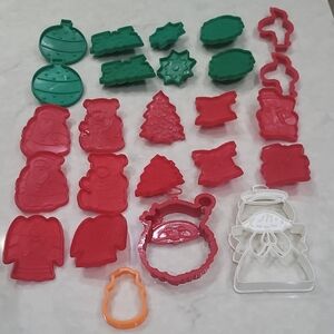 Festive Holiday Cookie Cutter Set - Red, Green, Orange, White